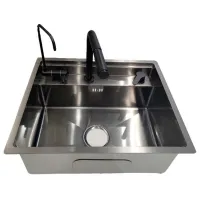 Chiuvetă Backer Combo 550-45073  x 55 / Oțel inoxidabil / Black