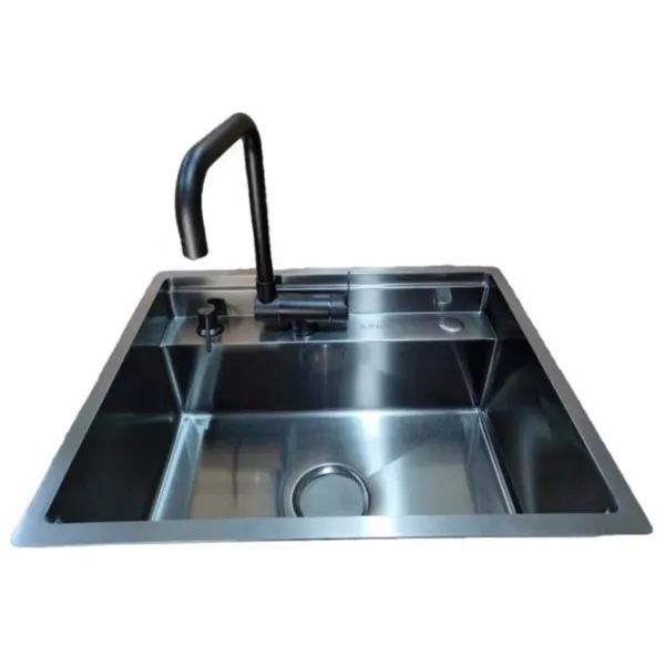 Chiuvetă Backer Hide 600-45074 45 x 60 / Oțel inoxidabil / Black photo 1