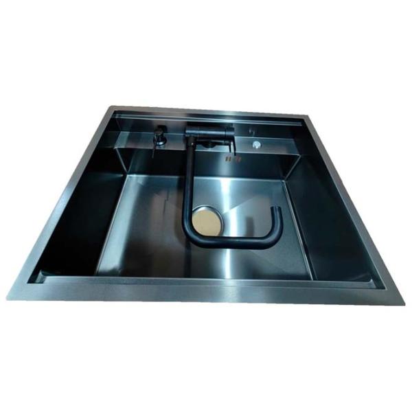 Chiuvetă Backer Hide 600-45074 45 x 60 / Oțel inoxidabil / Black photo 3