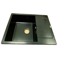 Кухонная мойка Tornado EVA 49 x 64 / Искусственный камень / Черный