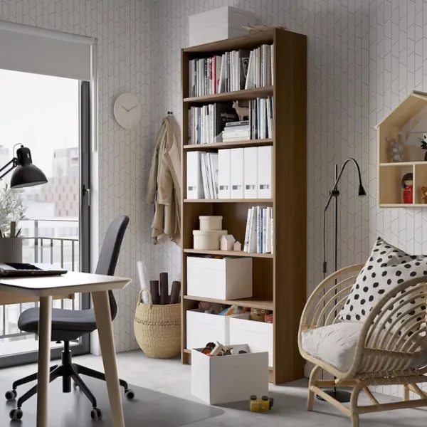 Etajeră Ikea Billy  202 x 80 x 28 cm / PAL / Whitewashed Oak photo 3