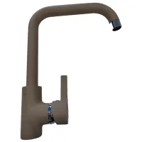 Baterie pentru bucătărie Backer Lena Mono comandă / Pivotantă / Alamă / Inox