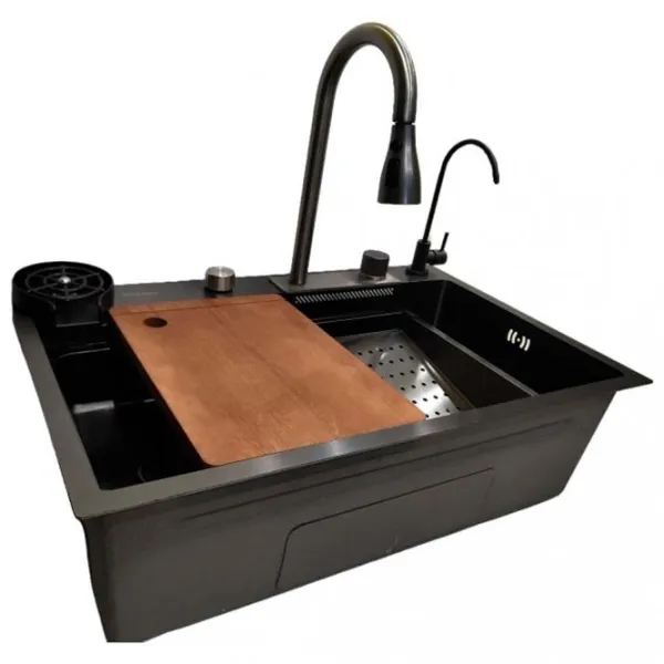Chiuvetă Backer Optima 750-46070 75 x 46 / Oțel inoxidabil / Black photo 2 Chiuvetă Backer Optima 750-46070 75 x 46 / Oțel inoxidabil / Black photo 2