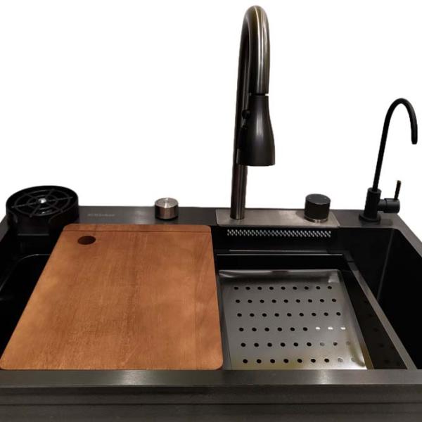Chiuvetă Backer Optima 750-46070 75 x 46 / Oțel inoxidabil / Black photo 5 Chiuvetă Backer Optima 750-46070 75 x 46 / Oțel inoxidabil / Black photo 5