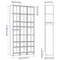 Etajeră Ikea Billy 237 x 120 x 28 cm / PAL / Oak photo 9