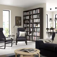 Etajeră Ikea Billy 237 x 200 x 28 cm / PAL / Dark Brown Oak photo 4