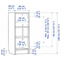 Стеллаж Ikea Billy 106 x 40 x 28см cm / ЛДСП / Темно-коричневого Дуба photo 7