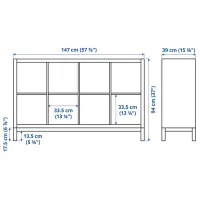 Стеллаж Ikea Kallax 94 x 147 x 39см cm / ЛДСП / White Gloss photo 7