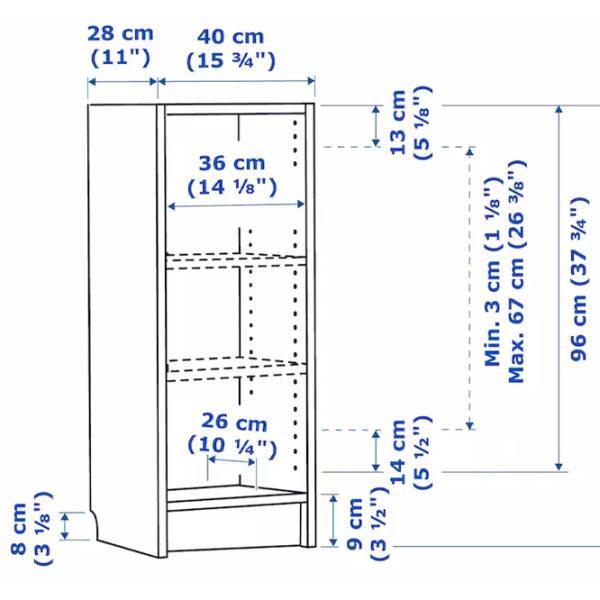 Стеллаж Ikea Billy  106 x 40 x 28см cm / ЛДСП / Черный дуб photo 7