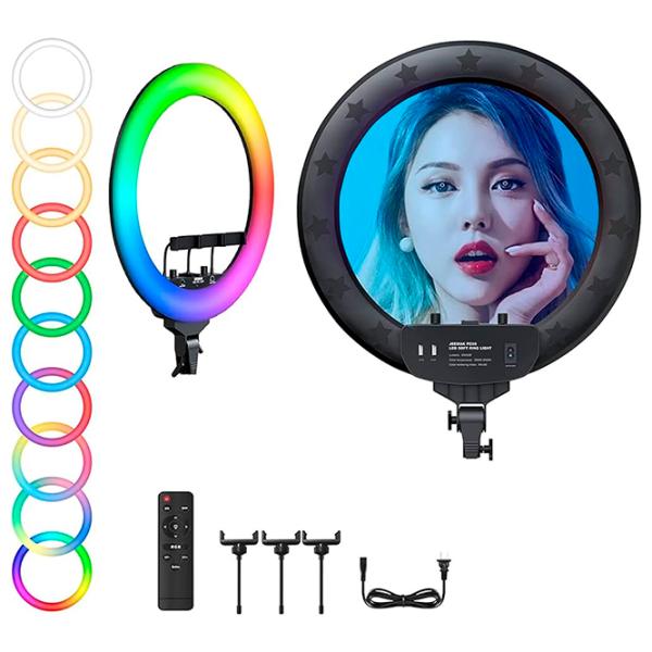 Штатив с круглой лампой Selfie Ring Light MJ56 560 мм Черный photo 3