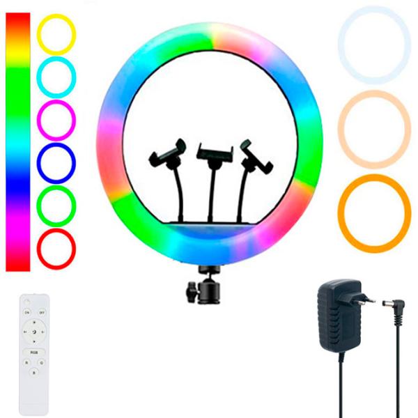 Штатив с круглой лампой Selfie Ring Light MJ56 560 мм Черный photo 7