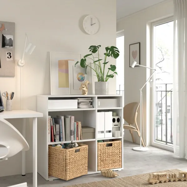 Стеллаж Ikea Vihals 4 90 x 95 x 37см cm / ЛДСП / White photo 2