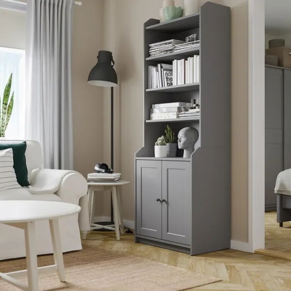 Стеллаж Ikea Hauga 199 x 70 x 46см cm / ЛДСП / Серый photo 3