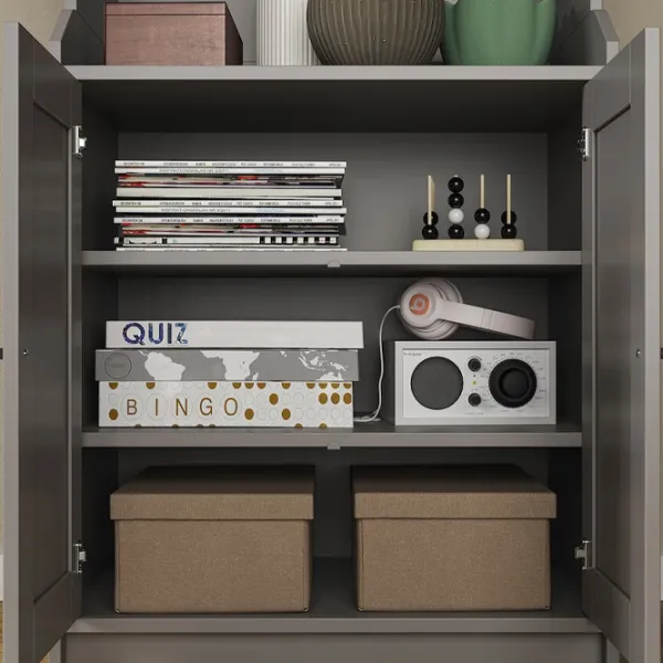 Стеллаж Ikea Hauga 199 x 70 x 46см cm / ЛДСП / Серый photo 5