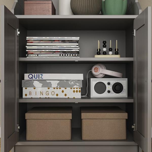 Стеллаж Ikea Hauga 199 x 70 x 46см cm / ЛДСП / Серый photo 5