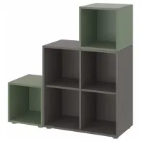 Стеллаж Ikea Eket 107 x 105 x 35см cm / ЛДСП / Серо-зеленый