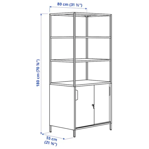 Стеллаж Ikea Trotten 180 x 80 x 55см cm / Металл / Black photo 10