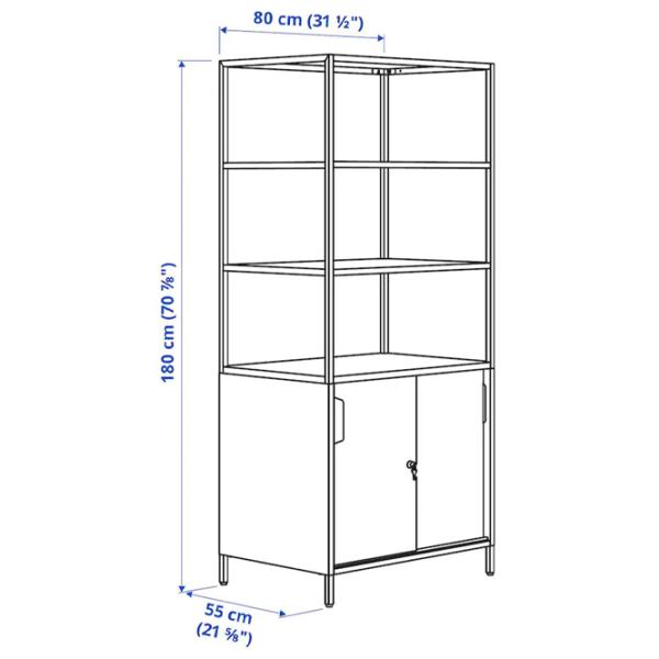 Стеллаж Ikea Trotten 180 x 80 x 55см cm / Металл / Black photo 10