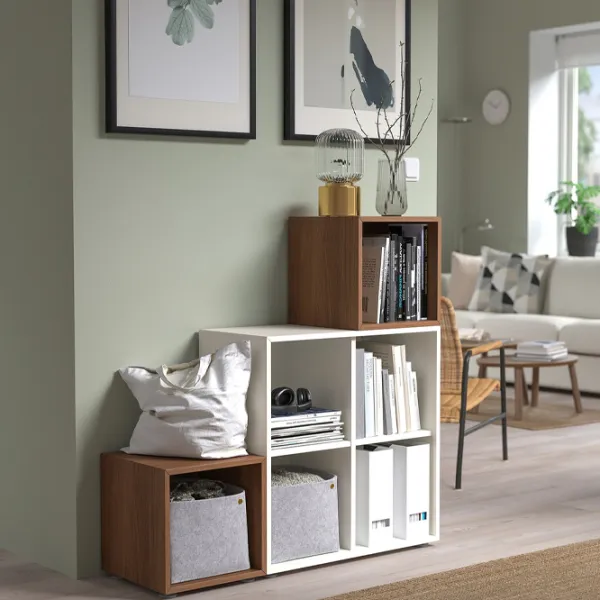 Стеллаж Ikea Eket 107 x 105 x 35см cm / ЛДСП / White photo 5