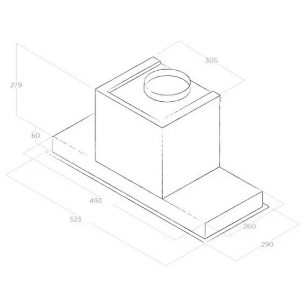 Hotă Elica HIDDEN 2.0 BL MAT/A/52 Încorporabilă/ Black/ Gray photo 5