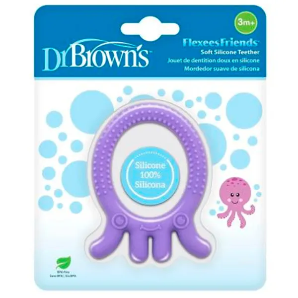 Jucărie pentru dentiție Dr. Brown's Octopus de la 3 luni photo 3