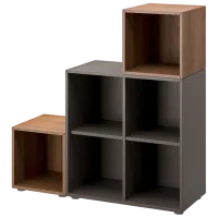 Стеллаж Ikea Eket 107 x 105 x 35см cm / ЛДСП / Oреховый