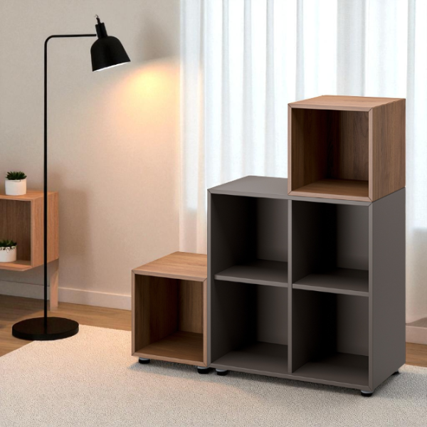 Стеллаж Ikea Eket 107 x 105 x 35см cm / ЛДСП / Oреховый photo 2