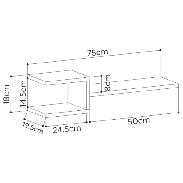 Полки Showdeko FORK SHELF SET ДСП / Дуб photo 4
