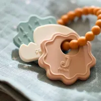 Jucărie pentru dentiție Jollein Birds Keychain de la 3 luni photo 2