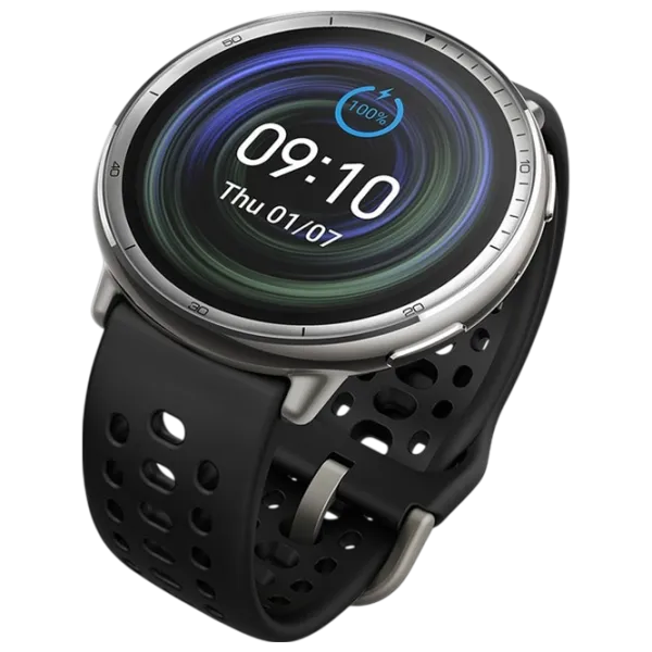 Умные часы Amazfit Active 2 Round  1.32" / 33.5 мм / Серебряный - Чёрный /  photo 2