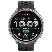 Ceas inteligent Amazfit Active 2 Round 1.32" / 33.5 mm / Silver - Black / photo 4