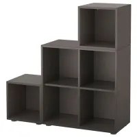 Стеллаж Ikea Eket 107 x 105 x 35см cm / ЛДСП / Темно-серый