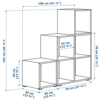 Стеллаж Ikea Eket 107 x 105 x 35см cm / ЛДСП / Темно-серый photo 2
