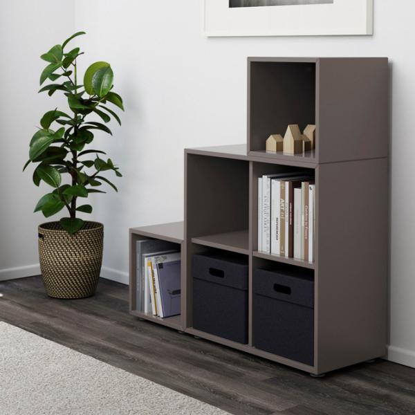 Стеллаж Ikea Eket 107 x 105 x 35см cm / ЛДСП / Темно-серый photo 4