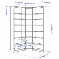 Стеллаж Ikea Billy 237 x 136 x 28см cm / ЛДСП / Oak photo 2