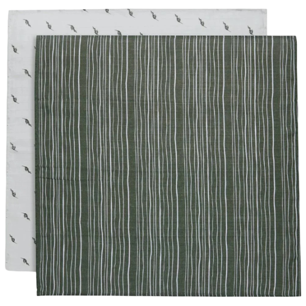 Pelinci Jollein Stripe & Olive Leaf Green  / Green photo 1