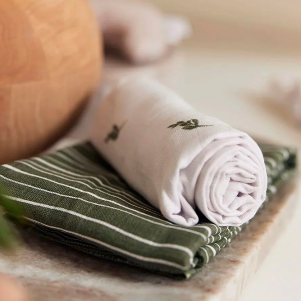 Пеленки Jollein Olive Leaf Green  / Белый photo 3