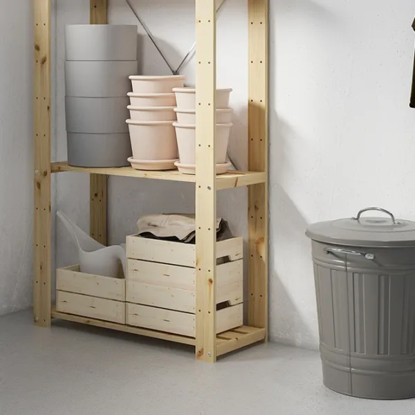 Стеллаж Ikea Hejne 171 x 78 x 31см cm / Массивная сосна / Wood photo 3