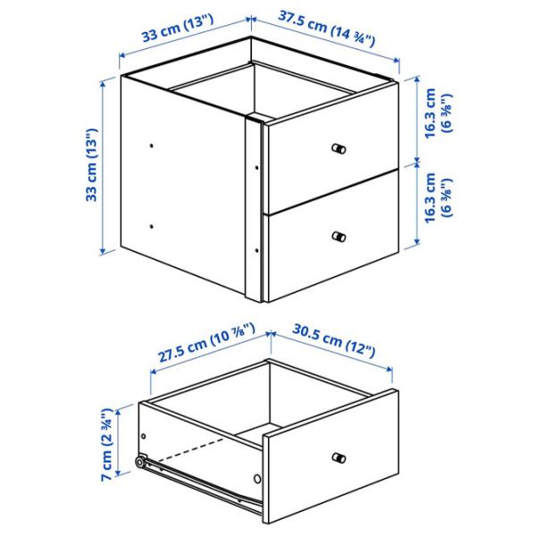 Etajeră Ikea Kallax 147 x 42 x 39 cm / PAL / White photo 2