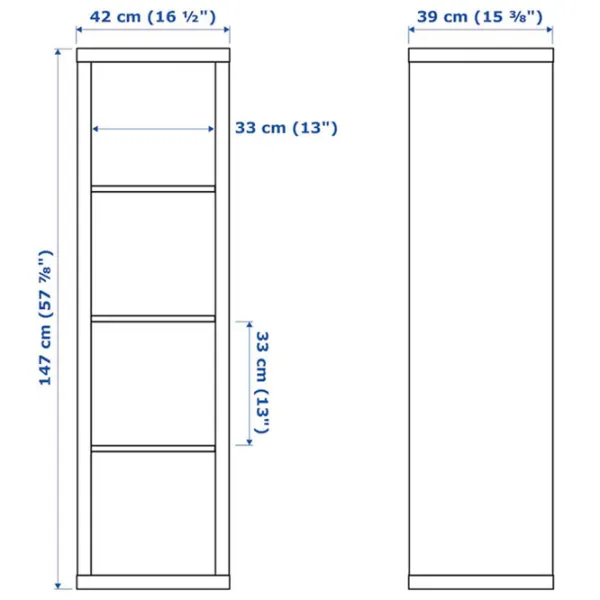 Etajeră Ikea Kallax 147 x 42 x 39 cm / PAL / White photo 3