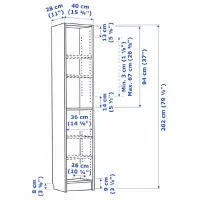 Стеллаж Ikea Billy 202 x 40 x 28см cm / ЛДСП / Черный дуб photo 6