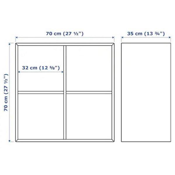 Стеллаж Ikea Eket 4 70 x 70 x 35см cm / ЛДСП / Темно-серый photo 2