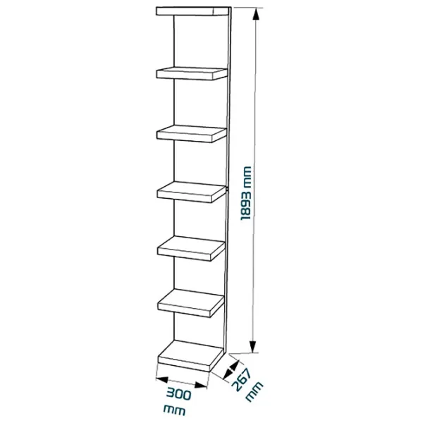 Стеллаж Ikea Lack 190 x 30 x 28см cm / ЛДСП / Выбеленный дуб photo 3