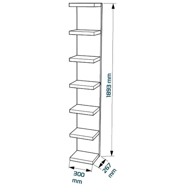 Стеллаж Ikea Lack 190 x 30 x 28см cm / ЛДСП / Выбеленный дуб photo 3