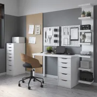 Стеллаж Ikea Lack 190 x 30 x 28см cm / ЛДСП / Выбеленный дуб photo 6