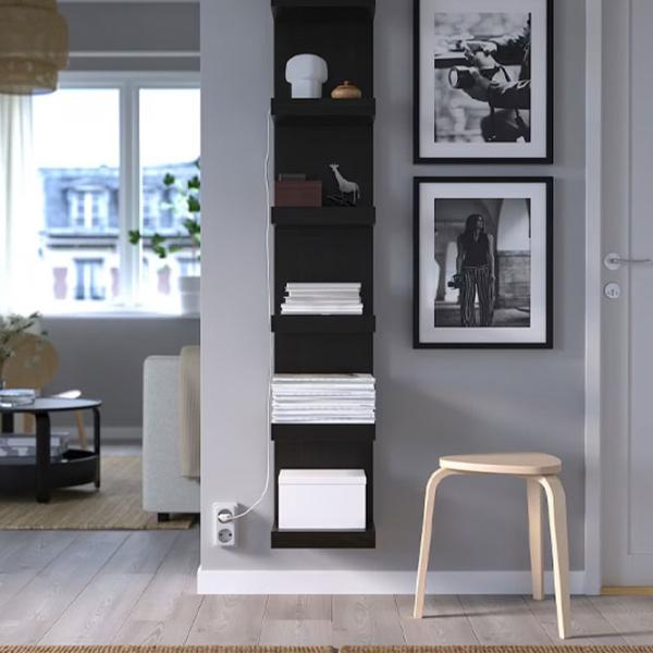 Стеллаж Ikea Lack 190 x 30 x 28см cm / ЛДСП / Черный Коричневый photo 2