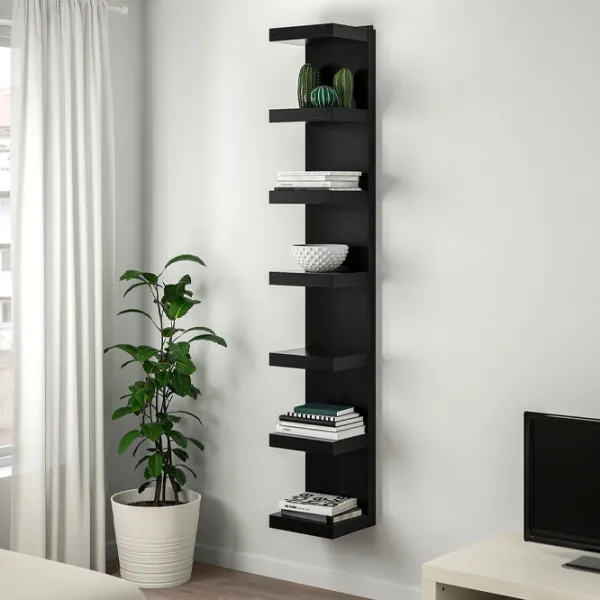 Стеллаж Ikea Lack 190 x 30 x 28см cm / ЛДСП / Черный Коричневый photo 4