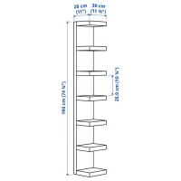 Стеллаж Ikea Lack 190 x 30 x 28см cm / ЛДСП / Черный Коричневый photo 5