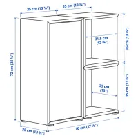 Etajeră Ikea Eket 72 x 70 x 35 cm / PAL / Walnut photo 5