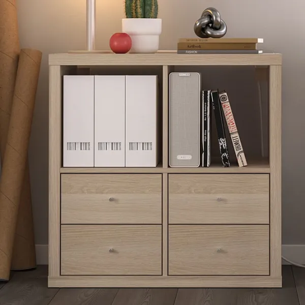 Стеллаж Ikea Kallax 77 x 77 x 39см cm / ЛДСП / Выбеленный дуб photo 2